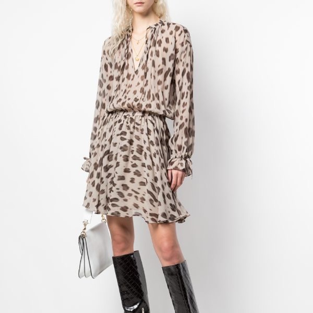 Anine Bing Elliana leopard-print silk dress
